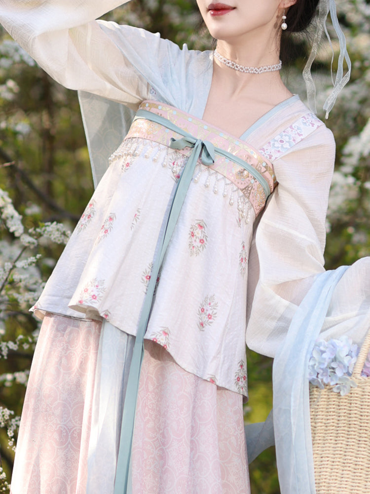 Tang tencel short shirt chest skirt Hanfu