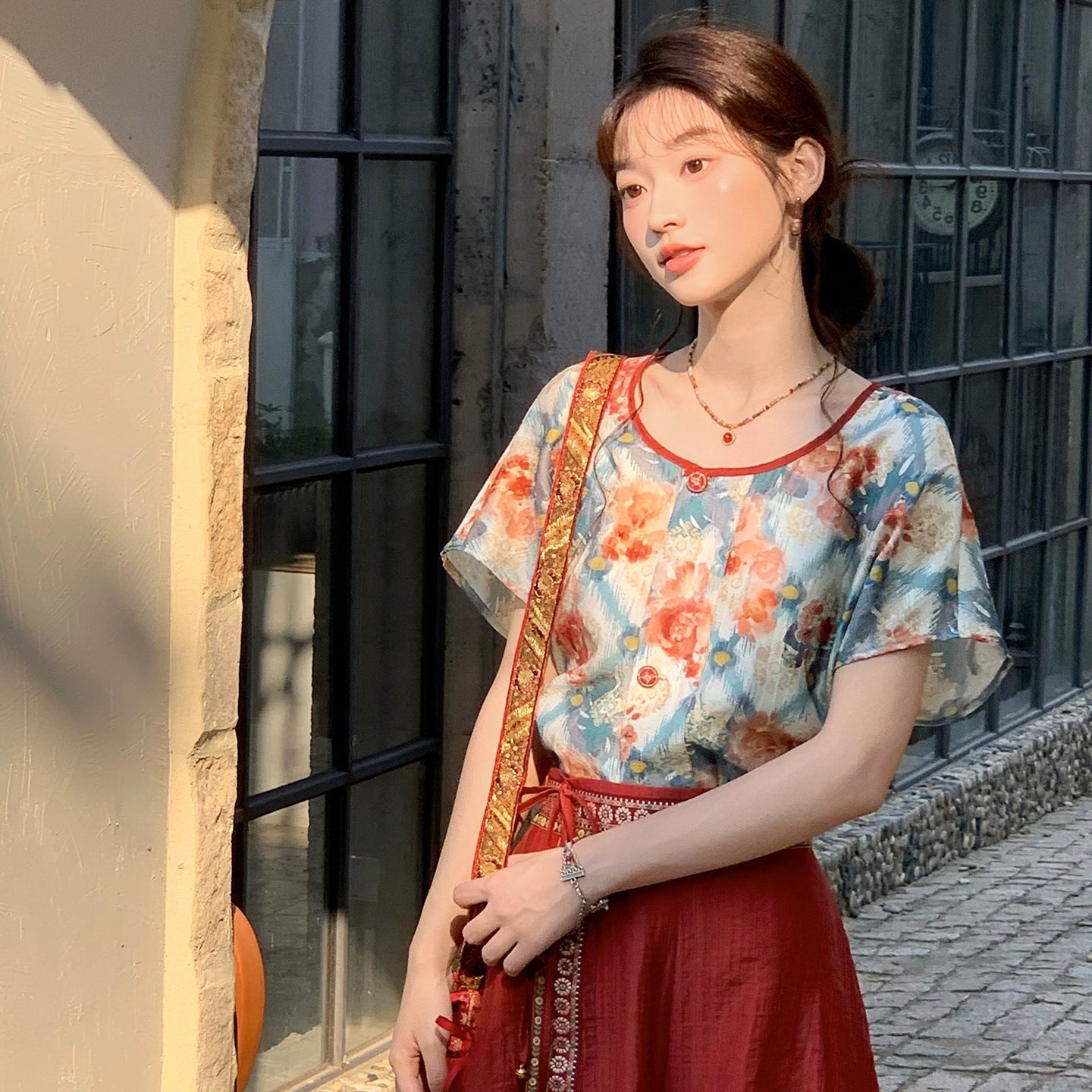 More than thirteen [胭脂湖] Tencel printing  Tang Hanfu Summer HanFuDreams