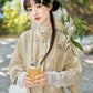 Wenzhong Tencel Set—Stand-Collar Duijin Embroidered Dress modern Shisanyu