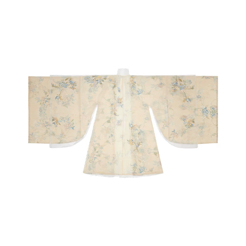 [Hidden Mist] Chen Duling Tang Hanfu Set tang Shisanyu Double-Layer Wide-Sleeve Top S