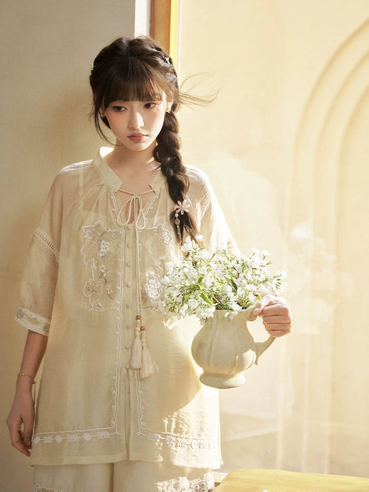 More than thirteen [闲游] shirts and shorts national style suit modern HanFuDreams