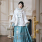 July Eve [Yan Xue Ning Bamboo] Pair Pipa Sleeve Short Armor Jacket han HanFuDreams
