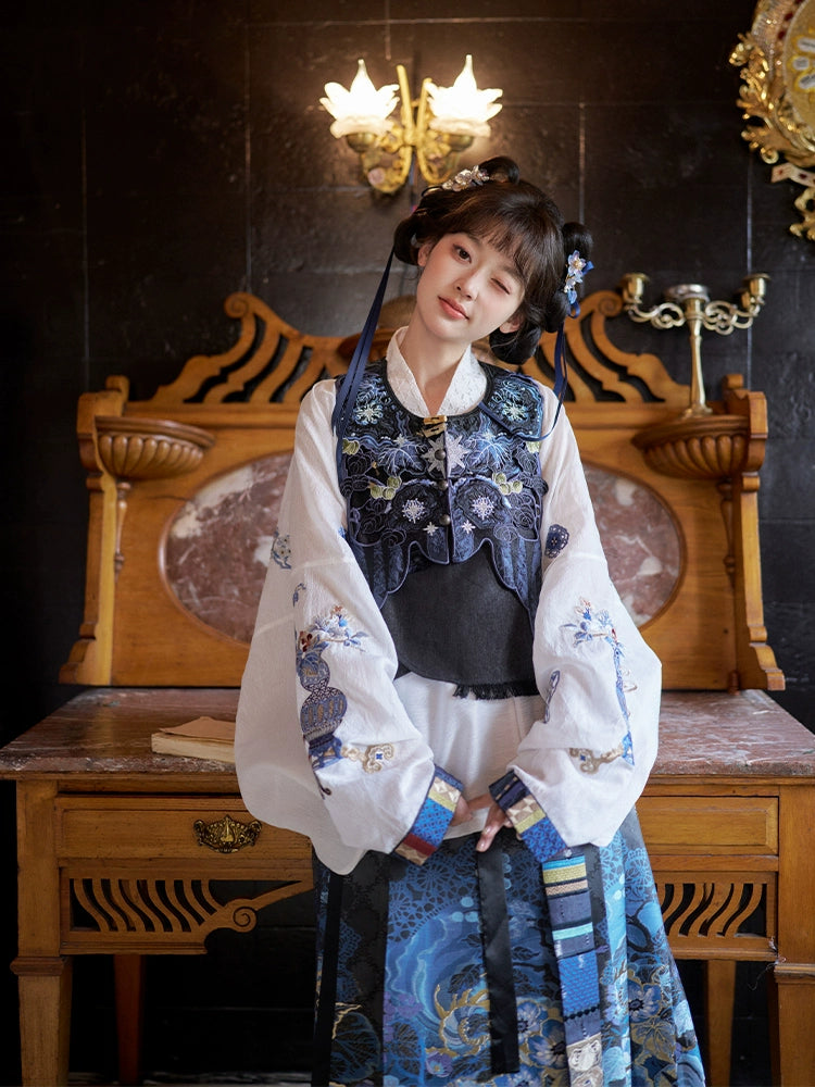 More than thirteen [Wenxing Changming] horse dress cloud shoulder Hanfu graduation uniform ming HanFuDreams