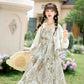 More than thirteen [吟游诗] ethnic style suspender round neck skirt modern HanFuDreams two-piece set S