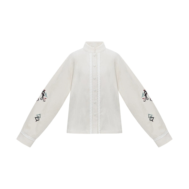 More than thirteen [Jinxiao] Bijia stand-up collar top skirt new Chinese suit modern HanFuDreams stand-up collar top S