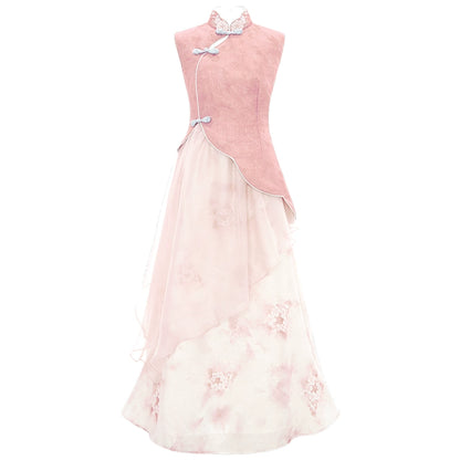 More than thirteen [Huaixiu] Huo Xiuxiu national style printed cheongsam modern HanFuDreams Improved cheongsam S