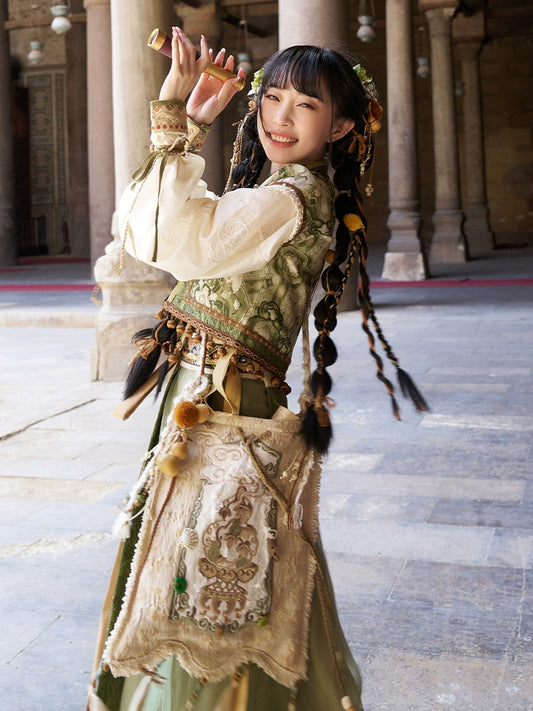 More than thirteen [dream catcher] oblique span jacquard bag gourd accessories embroidery tassel accessories HanFuDreams