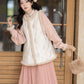 Chi Xia [Camellia Peach] Fleece Bijia Short Shirt Horse Face Skirt Ming ming HanFuDreams