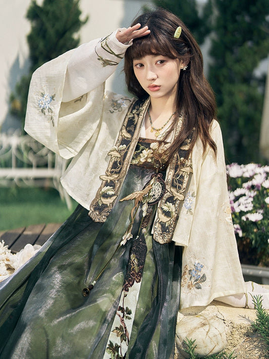 Thirteen more [明河清梦] Tencel suspender skirt Hanfu women han HanFuDreams