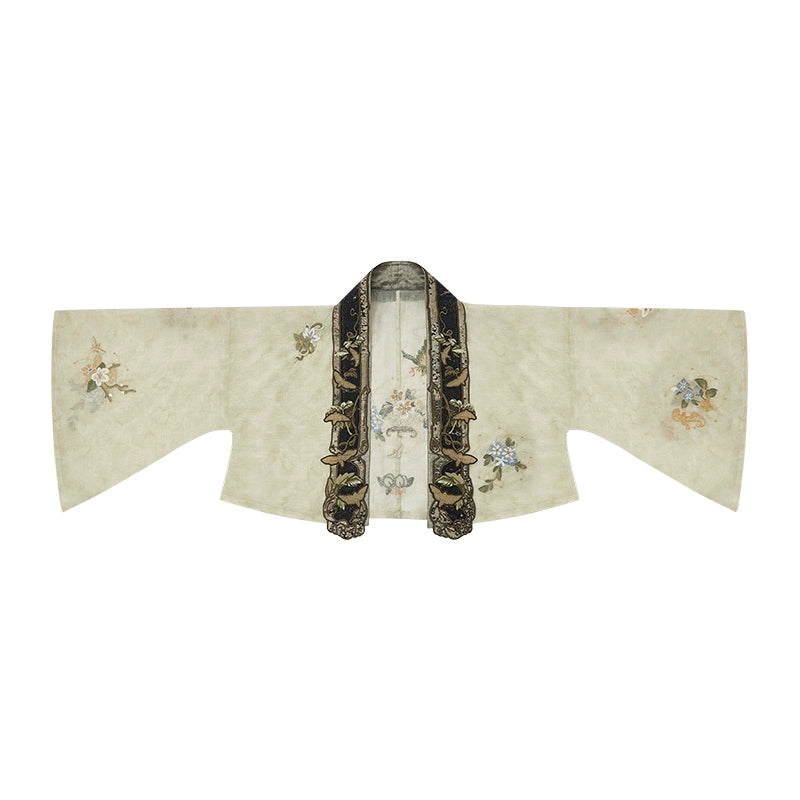 Thirteen more [明河清梦] Tencel suspender skirt Hanfu women han HanFuDreams Cardigan (outer layer) S
