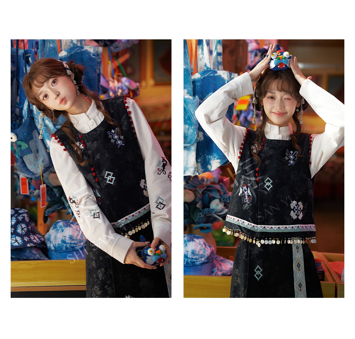 More than thirteen [Jinxiao] Bijia stand-up collar top skirt new Chinese suit modern HanFuDreams