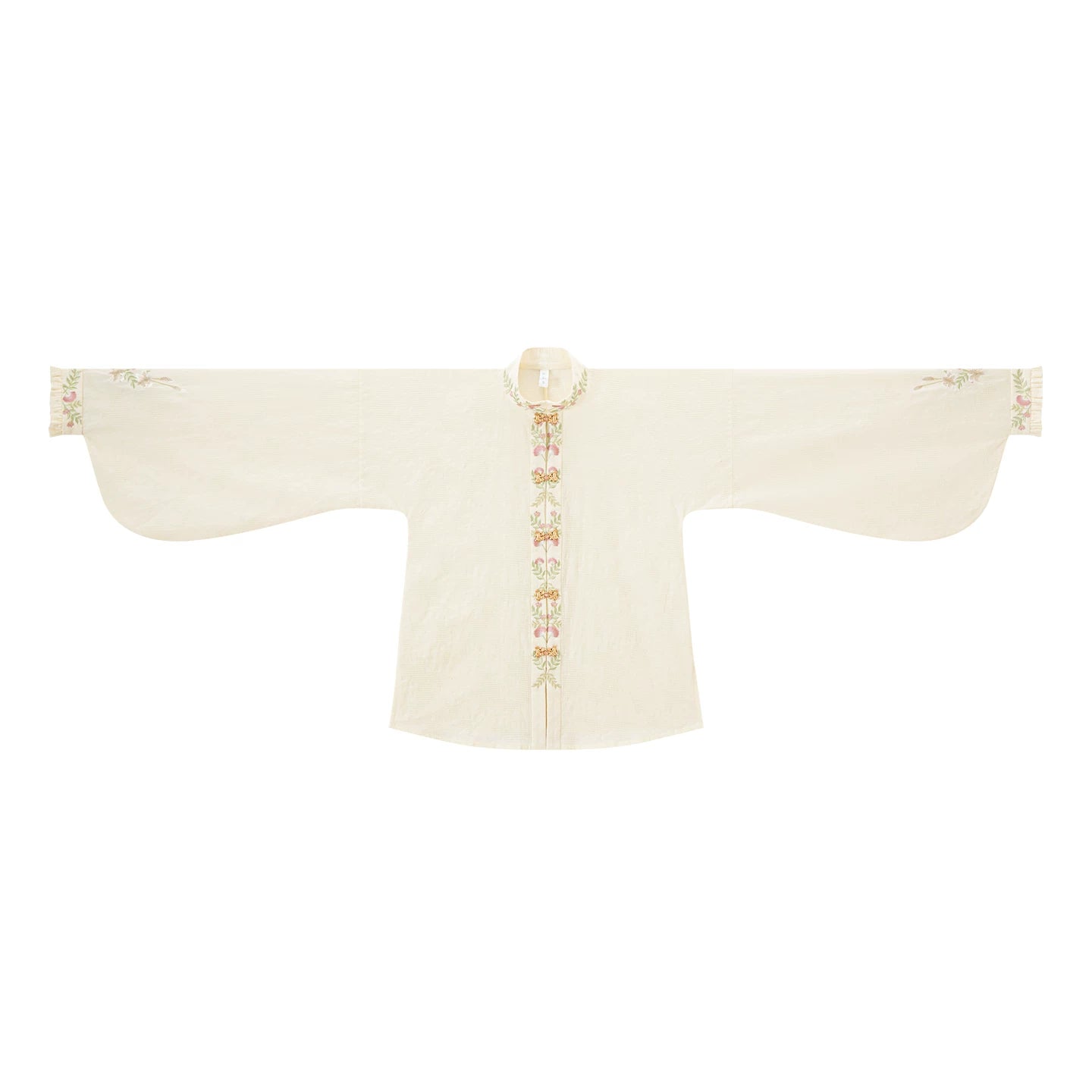 Chi Xia [Chunxiaomeng] Tang Beizi cotton cardigan and six broken skirts tang HanFuDreams Cotton stand-up neck pair-up pipa-sleeved short shirt S