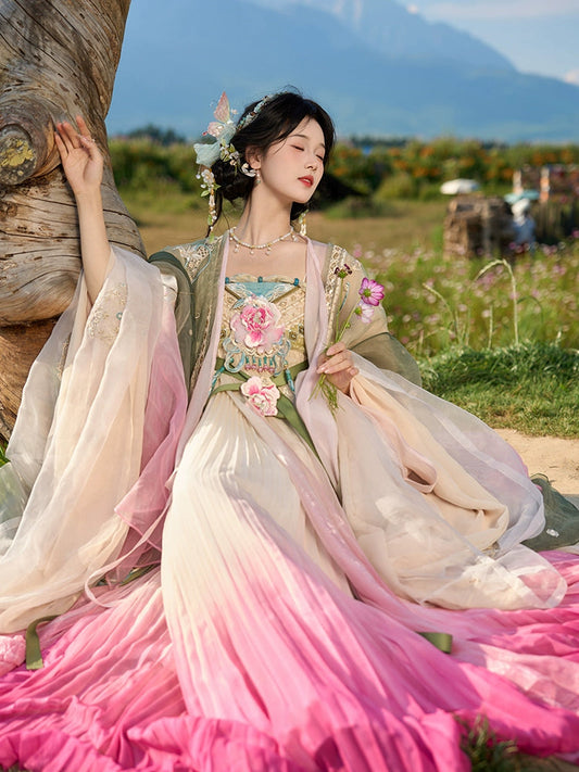 More than thirteen [吹梦生花]  large sleeve shirt suspender skirt Hanfu HanFuDreams