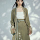 More than thirteen [rosin jade dew] brown coat top skirt hanfu set modern HanFuDreams