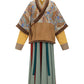 Tang-style Half-sleeved 24-Panel Ripped Qixiong Skirt Hanfu
