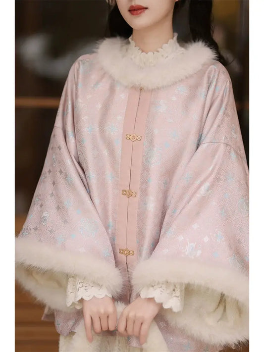 Chinese New Year Ming Zhaojun Fleece-Lined Jacket – Three-Color Hanfu ming Chixia