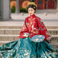 Ming-style Long Jacket and Horse Face Skirt, Hanfu for Autumn and Winter.