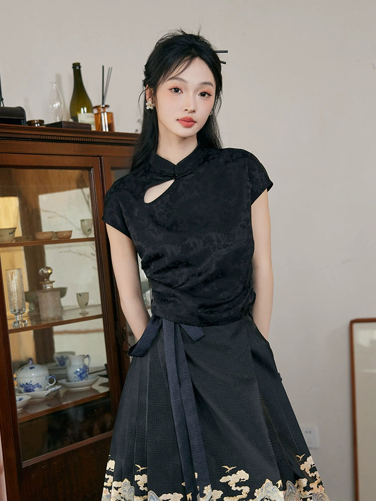 More than thirteen [Fuxiang] new Chinese-style dark-patterned jacquard top modern HanFuDreams