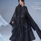 More than thirteen [Qianshan Qilin] black gold embroidered cape pants modern HanFuDreams