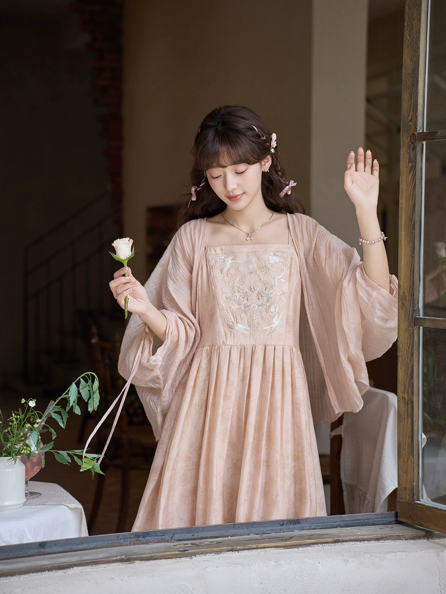 More than thirteen [遇夕] embroidered suspender skirt modern HanFuDreams