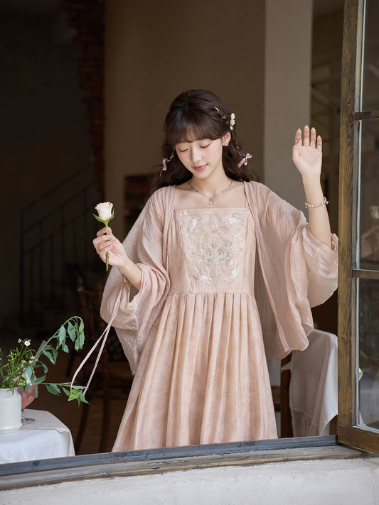 More than thirteen [遇夕] embroidered suspender skirt HanFuDreams