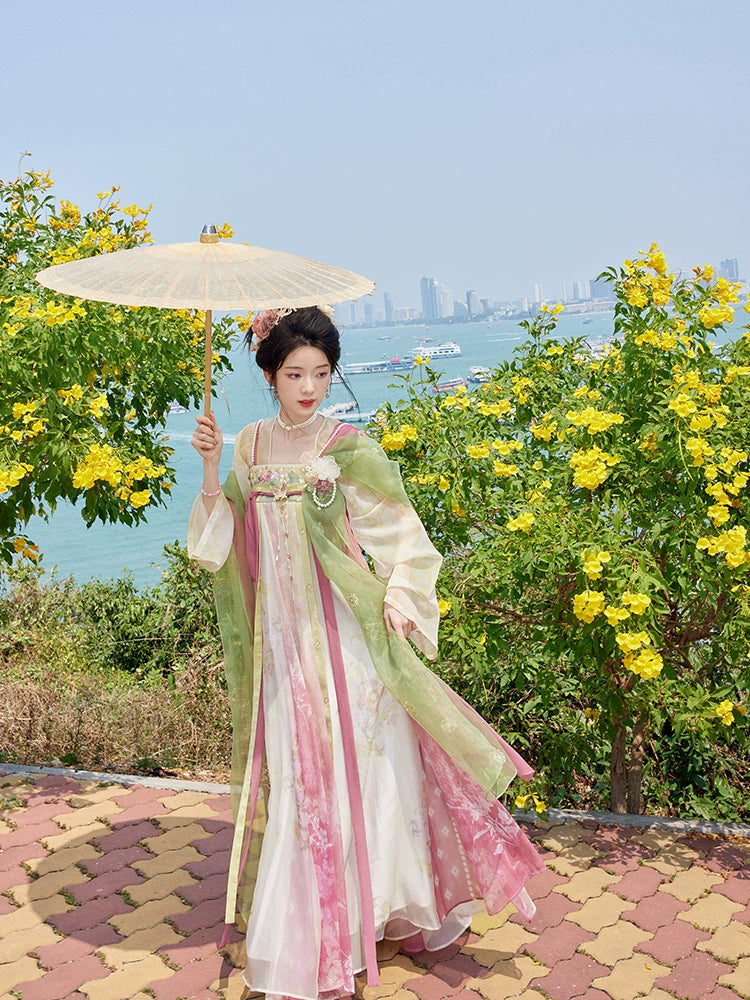 More than thirteen [Pei Yu Spring Breeze] embroidered pink skirt Tang Hanfu women tang HanFuDreams