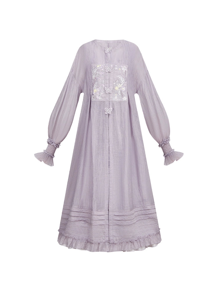 More than thirteen [行野] floral suspender dress set han HanFuDreams