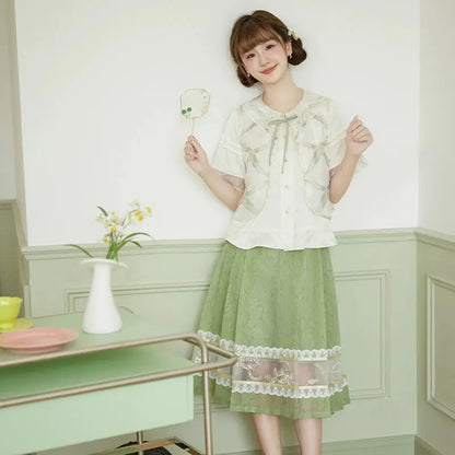 [Old Summer Covenant] Horse Dress Han Element Daily Suit han HanFuDreams three-piece set XS