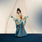 July Eve [Shumiyu Mingke] Fake two-piece pleated clothes, embroidered suspenders skirts han HanFuDreams pleated clothes + suspenders + broken skirts + ribbons + silk XS