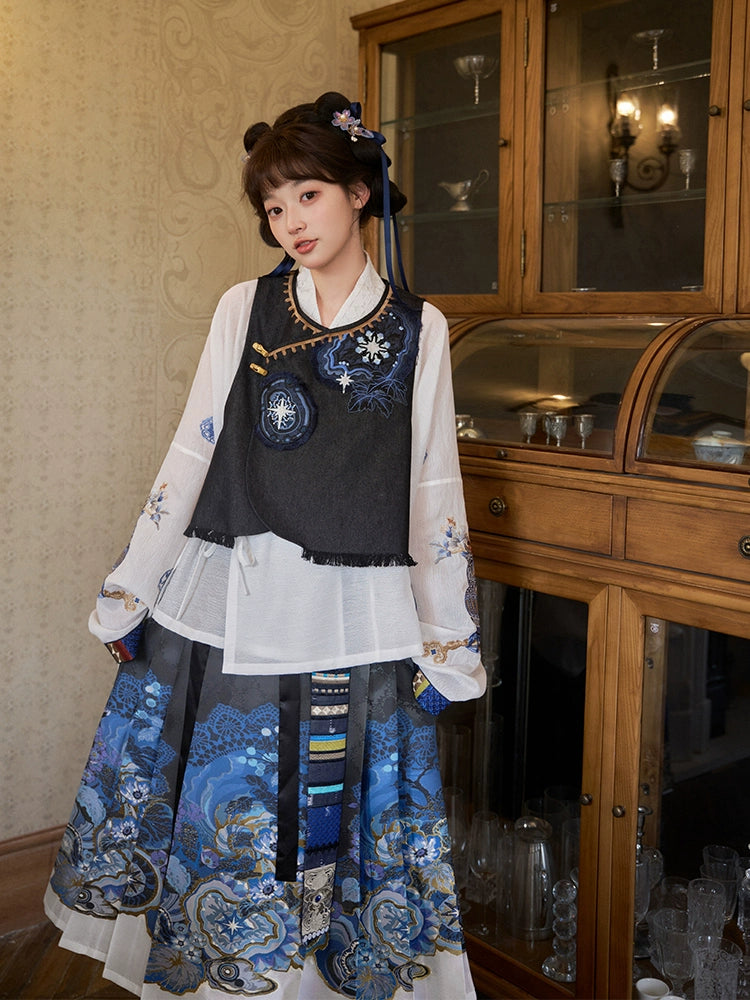 More than thirteen [Wenxing Changming] horse dress cloud shoulder Hanfu graduation uniform ming HanFuDreams
