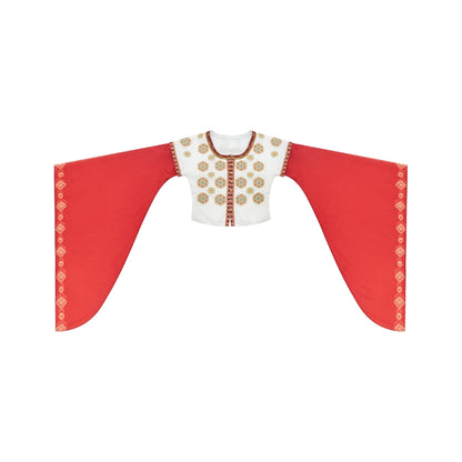 More than thirteen [pearl flame] flat-necked broken skirt Hanfu han HanFuDreams Tank neck top (removable large sleeves) is in stock. S