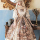 Sakura love oil painting handle lolita kloria jskcla court style lolita HanFuDreams JSK skirt S