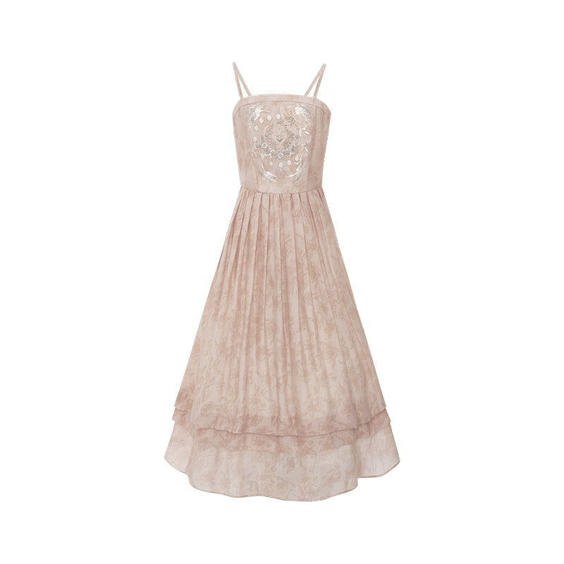 More than thirteen [遇夕] embroidered suspender skirt modern HanFuDreams suspender skirt S