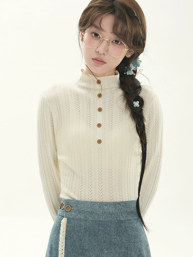 More than thirteen [cedar] 2025 autumn new round neck pullover sweater modern HanFuDreams