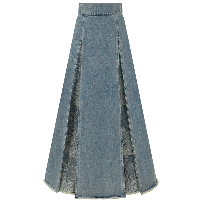 More than thirteen [brocade blue] vest cardigan three-pleat skirt set modern HanFuDreams Modified triplet skirt XS