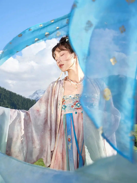 Spring and Summer Suspender Skirt Hanfu han More than thirteen