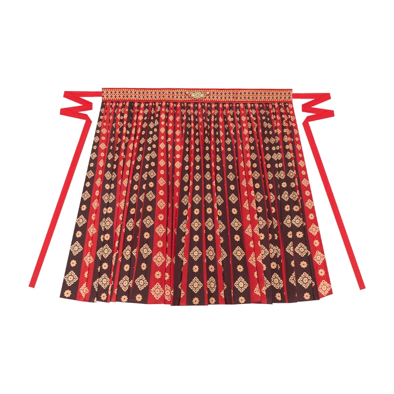 More than thirteen [pearl flame] flat-necked broken skirt Hanfu han HanFuDreams Waist skirt, in stock. S