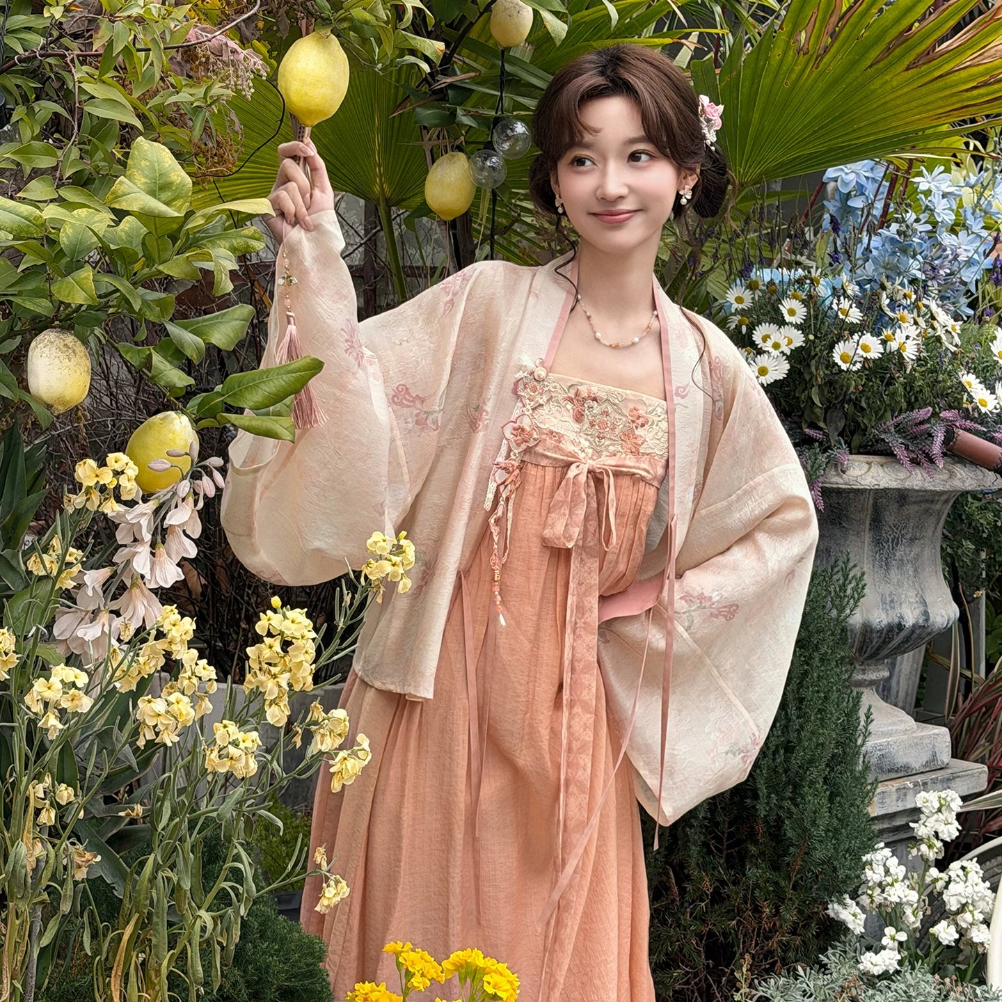 [Crimson Cloud] Tang Style Lyocell Hanfu Set tang Shisanyu 2-Piece Set S