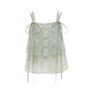 (Pre-Order)Clear Light - Embroidered Tencel Pojian Duijin & Poqun Set modern Shisanyu Camisole with Ties XS