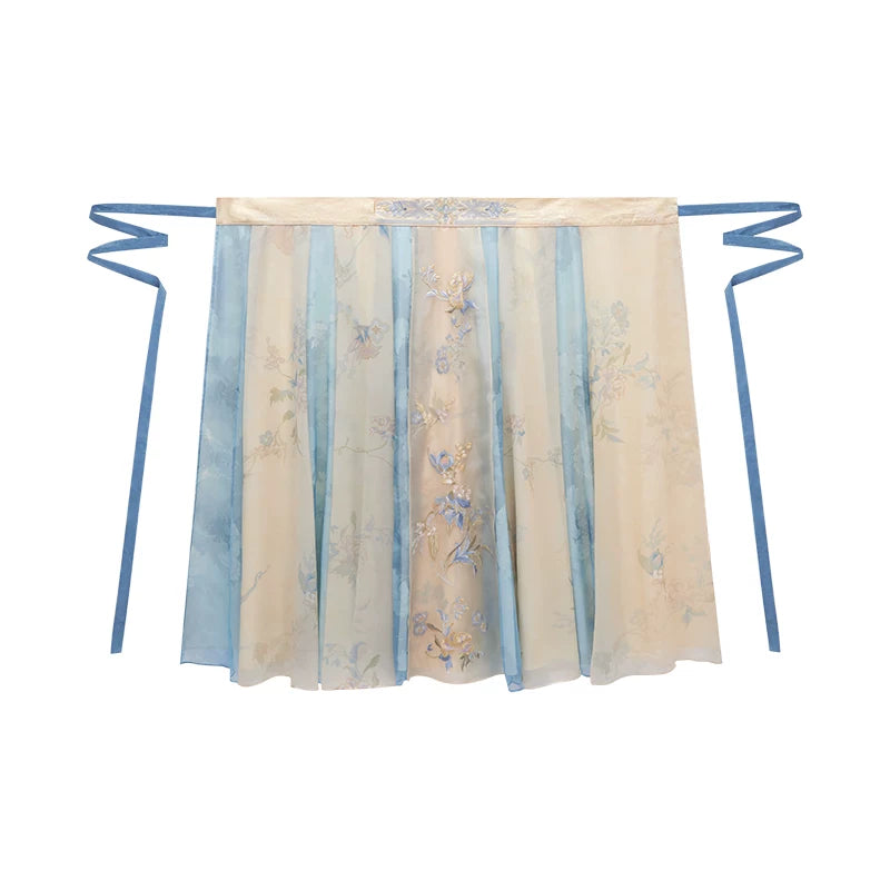 [Hidden Mist] Chen Duling Tang Hanfu Set tang Shisanyu High-Waisted Pleated Skirt S