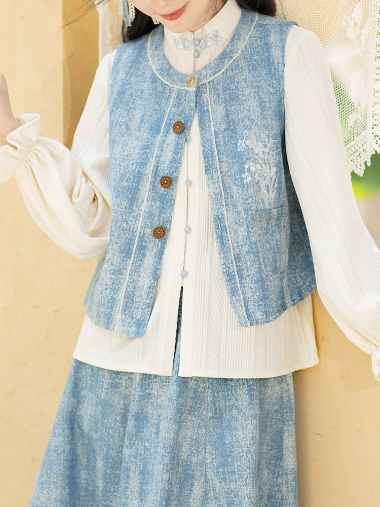 Han Element Bijia Short Shirt Skirt Hanfu Women