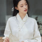 More than thirteen [magpie] national style white shirt blouse modern HanFuDreams
