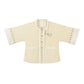 Chi Xia [Mianmian Yellow] Square Neck Half-Sleeve Short Jacket Shorts Song Pants song HanFuDreams Square collar half-sleeved short jacket S