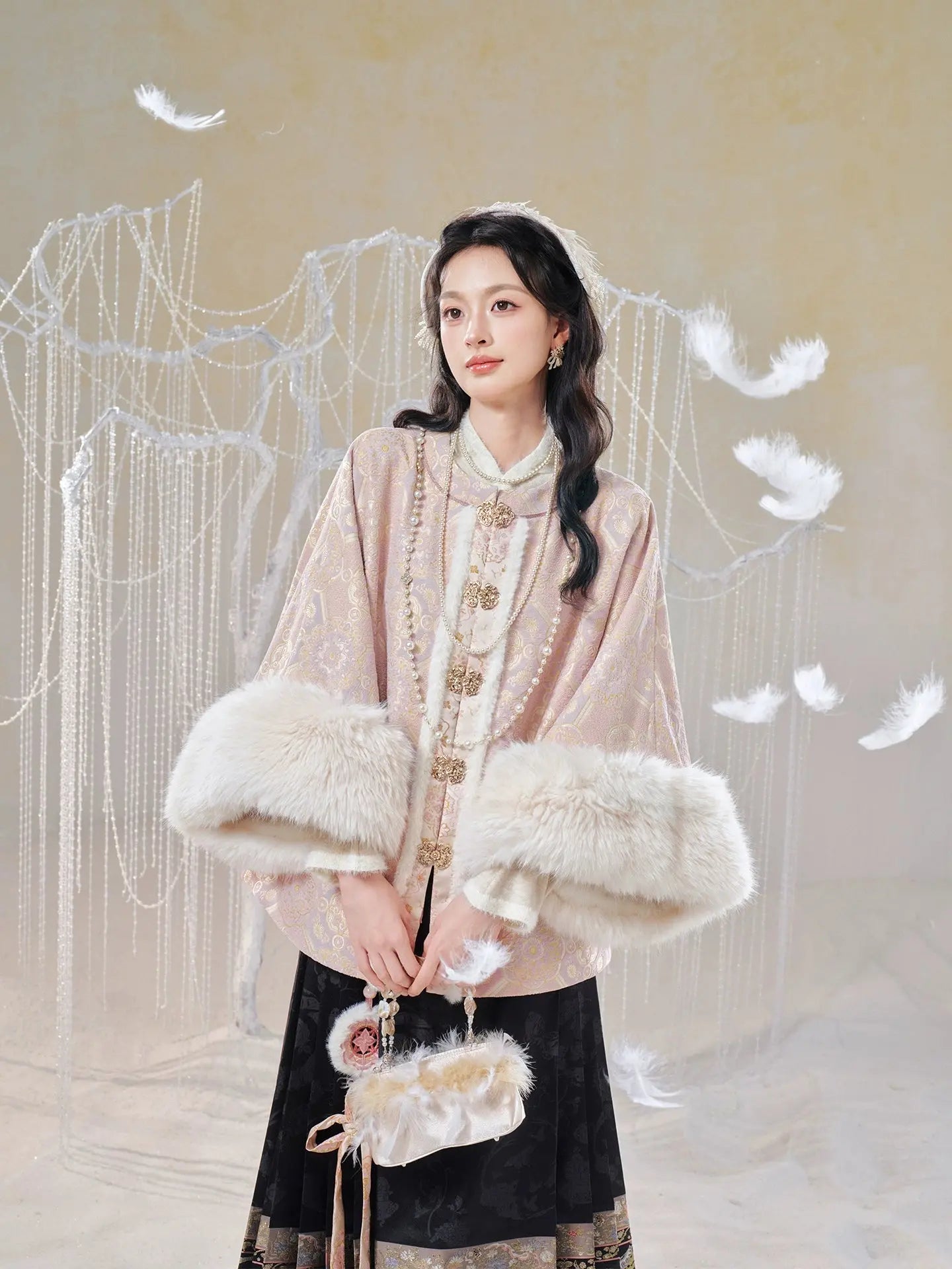 July Eve [Gold Powder] Gentle Jacket Closure Knitted Sweater Warm Jacket han HanFuDreams