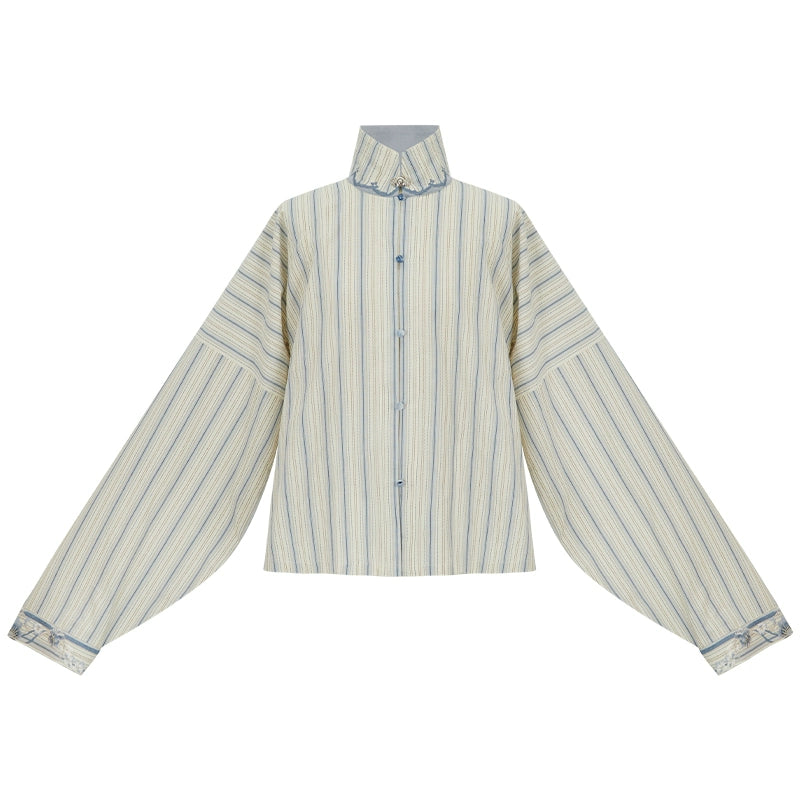 More than thirteen [brocade blue] vest cardigan three-pleat skirt set modern HanFuDreams Cardigan XS