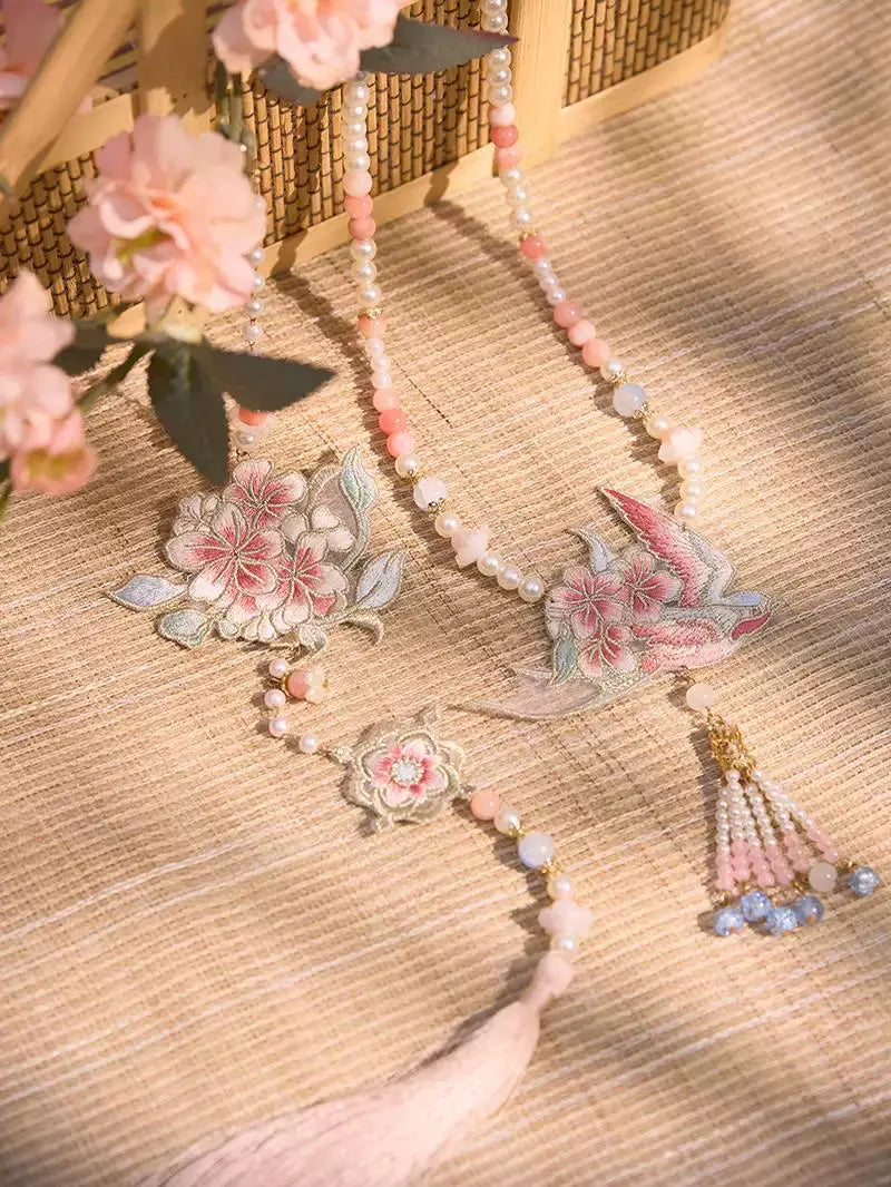 Flower Fairy Story [Yan Yunting] Original Ming-made Hanfu accessories Yingluo Back Cloud accessories Flower Fairy Story