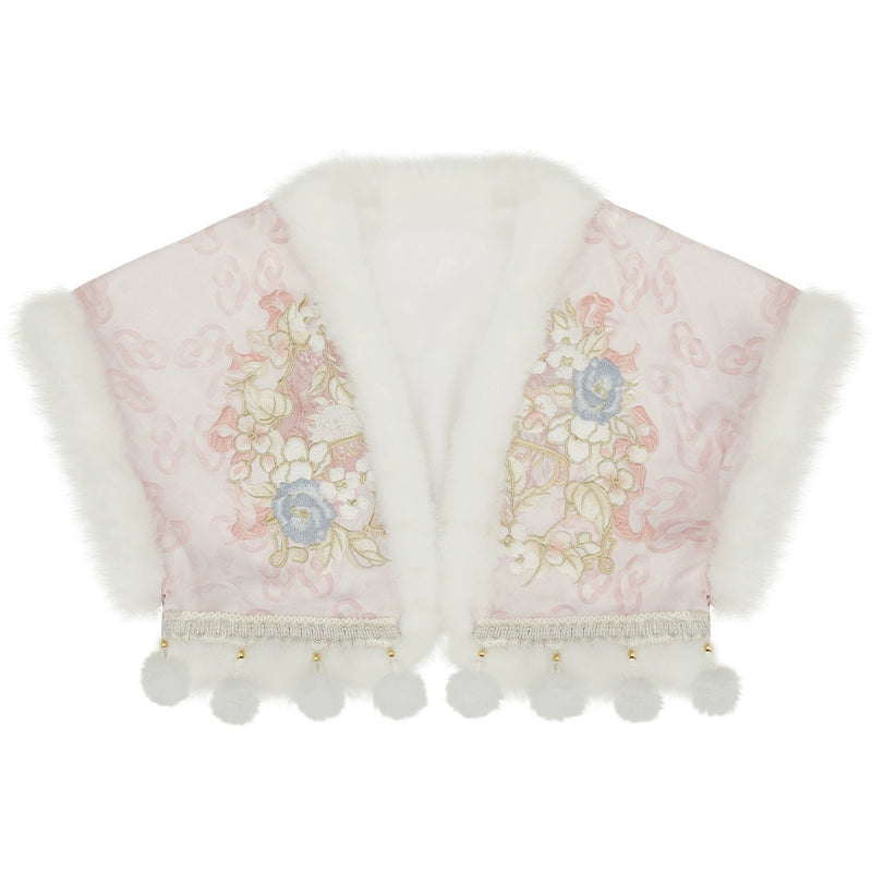 More than thirteen [Mary Cat] Pink horse-faced skirt plush Hanfu han HanFuDreams Tang Beizi XS