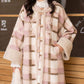 Chi Xia [Rose Keluli] Round neck plaid long jacket Han han HanFuDreams
