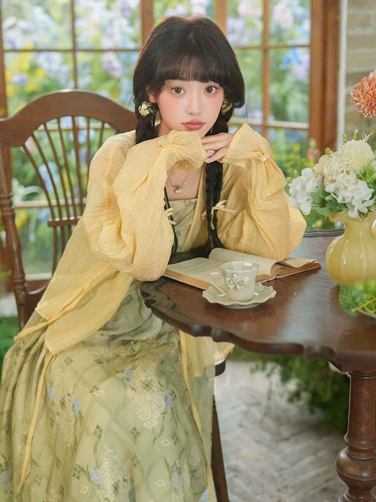 More than thirteen [jasper makeup] Tencel cardigan suspender dress modern HanFuDreams