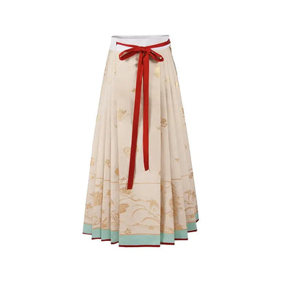 [blooming flowers and periods] Ming-made wedding clothes for brides with phoenix crowns ming HanFuDreams Trapezoidal horse dress (6 meters pendulum) XS